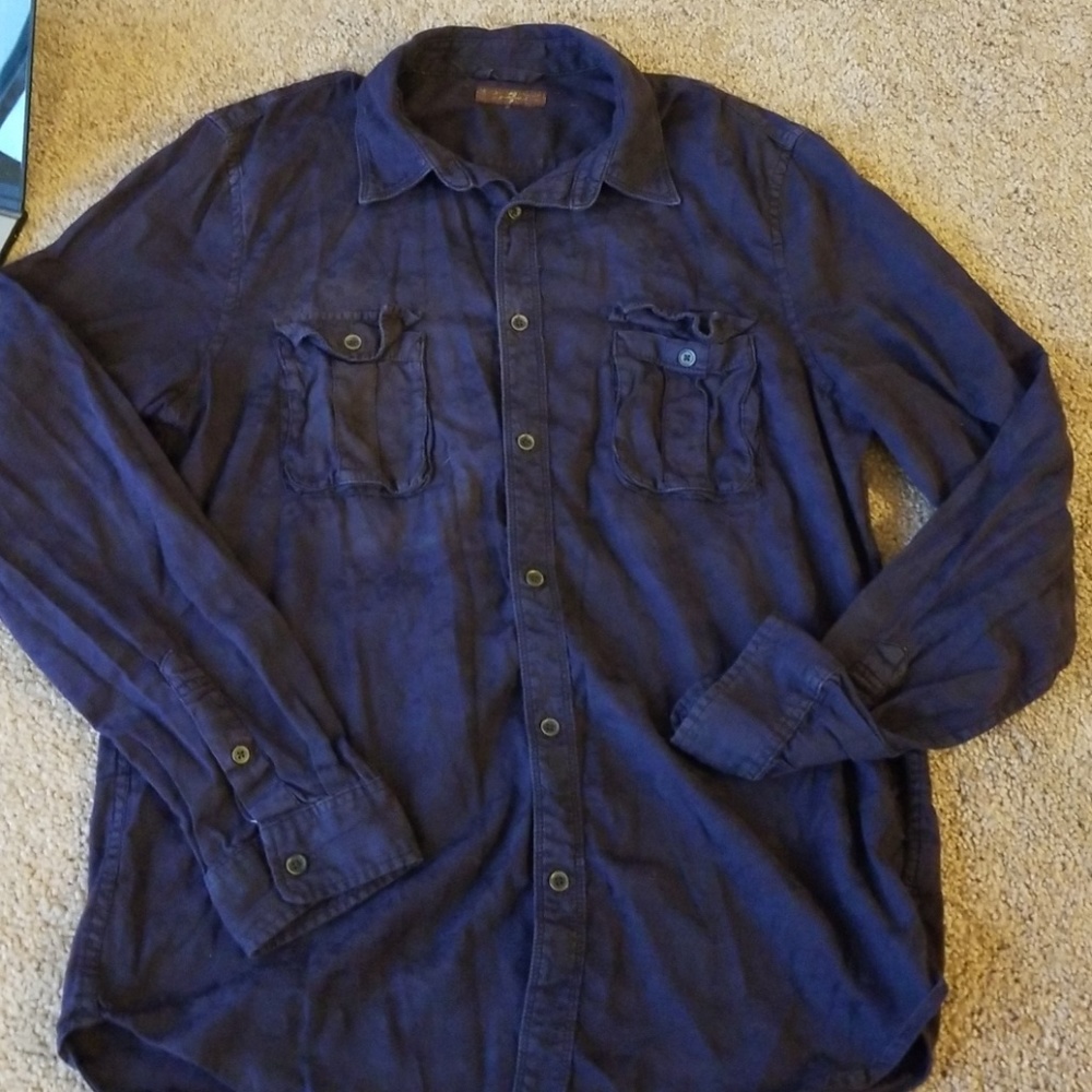7 For All Mankind Vintage Boyfriend Shirt